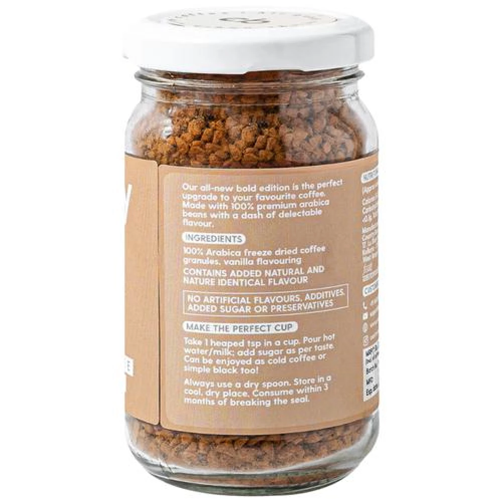 Country Bean Creamy Vanilla Bold Instant Coffee - 100percent Arabica, 50 g Bottle-5.webp